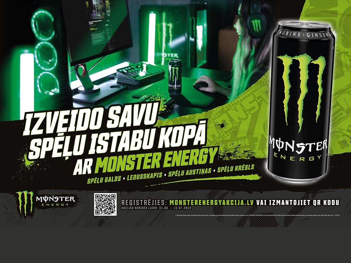 Izveido savu spēļu istabu kopā ar Monster Energy!