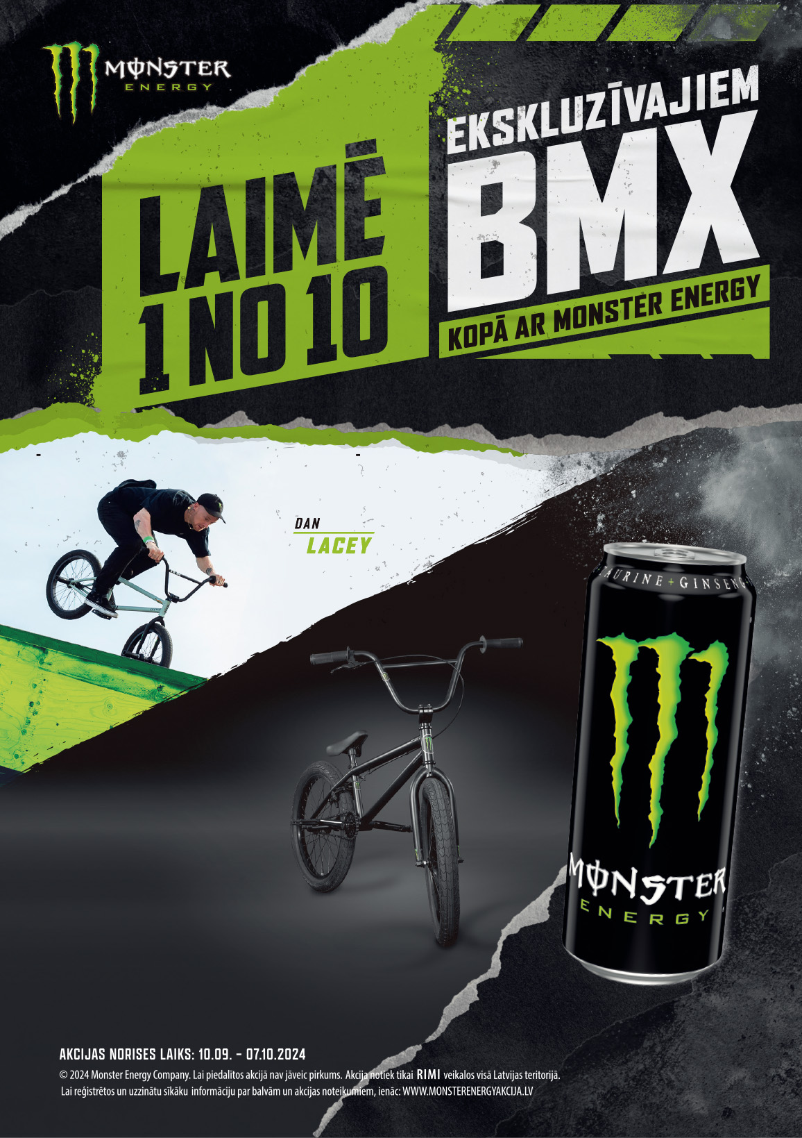 Laimē 1 no 10 ekskluzīvajiem BMX kopā ar Monster Energy!